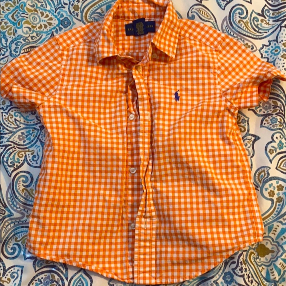 3T Ralph Lauren Polo plaid orange